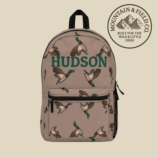 Personalized Backpack - Hunting Backpack - Duck Hunting Bagpack - Back to School - Bag for Hunting & Camping - Kids Backpack