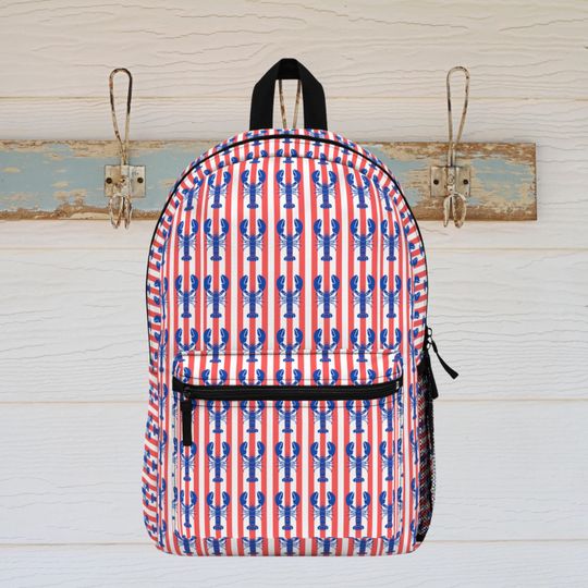 Lobster Backpack Back to School Book Bag New England Lobster Back to School Gift Summer Camp Backpack America Book Bag