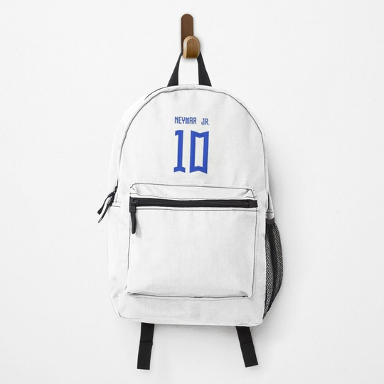 Neymar Jr Brazil White Jersey Backpack, Design Inspiration , Backpack for Kids, Sports Bag, School Bag