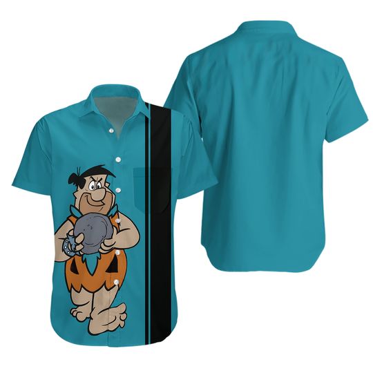 Flintstones Fred And Barney Bowling Hawaiian Shirt