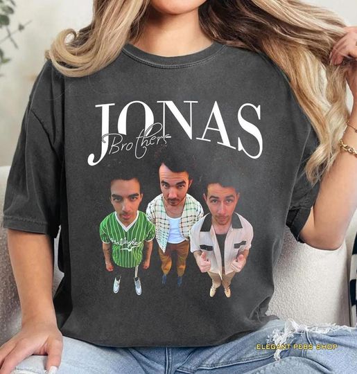 Jonas Bros 20th Anniversary Tour T Shirt, Vintage Joe Jonas Merch, Funny Band Unisex Tee