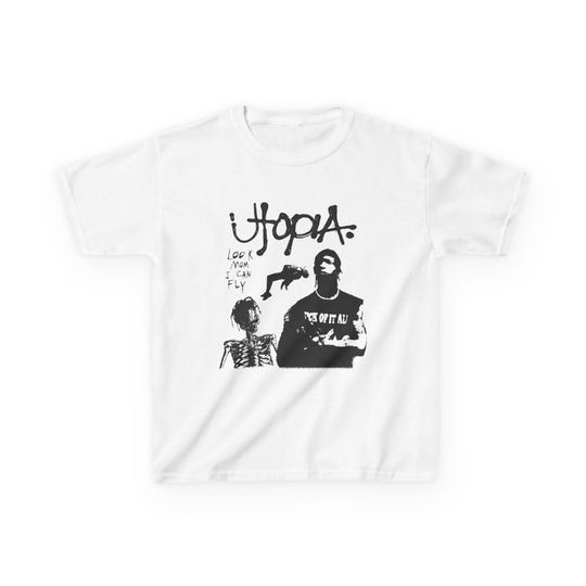 Kids Travis T-Shirt | Hiphop Graphic Tee | Utopia Tshirt | Cactus Jack Shirt