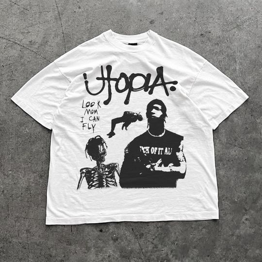 Travis T-Shirt | Utopia Fan Graphic Tee | Rodeo Astroworld Cactus Jack Shirt