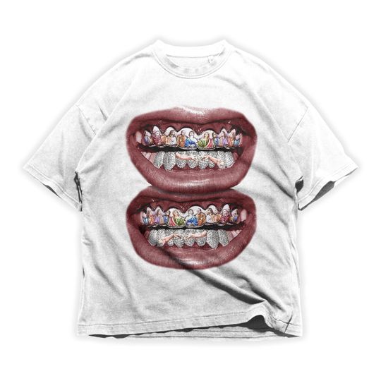 Big Lips T Shirt, Streetwear Y2K T Shirt, Lip Graphic Tee