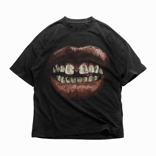 Big Lips T Shirt, Streetwear Y2K T Shirt, Lip Graphic Tee