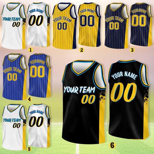 Custom Basketball Jersey with Team Name & Number for Adults, Youth, and Kids