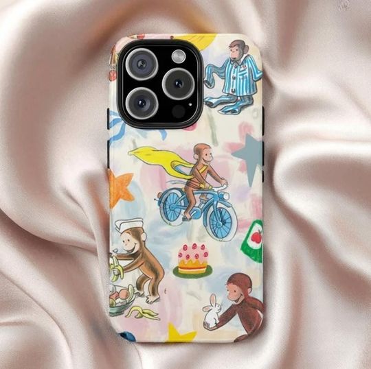 iPhone Case with Curious George – Playful Cartoon Cover for Apple Devices