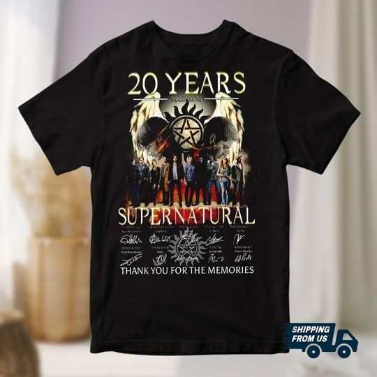Winchester Brothers 20 Years Tee – Supernatural Family T-Shirt for Fans