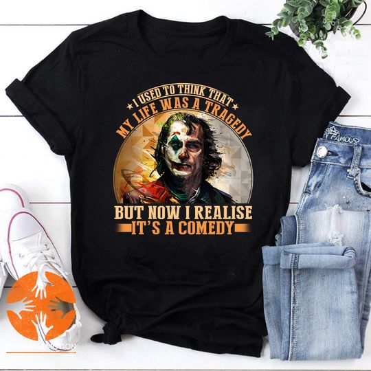 Joaquin Phoenix Joker Quote Shirt – Tragedy to Comedy Vintage Tee