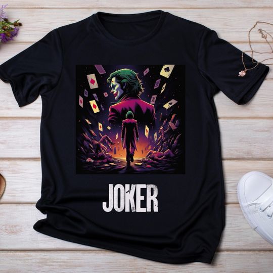 Custom Joker Movie T-Shirt – Unisex Black Tee with Iconic Villain Design