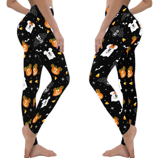 Mickey Halloween Leggings  | Disney Party Pants | Spooky Season Fitness Pants