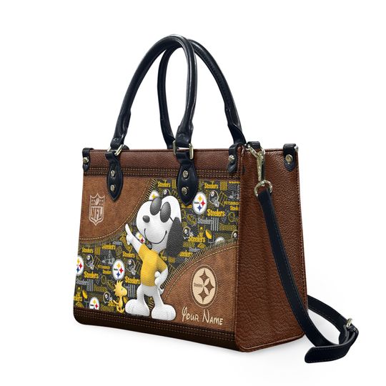 Personalized Pittsburgh Football Team Steelerss Leather Hand Bag