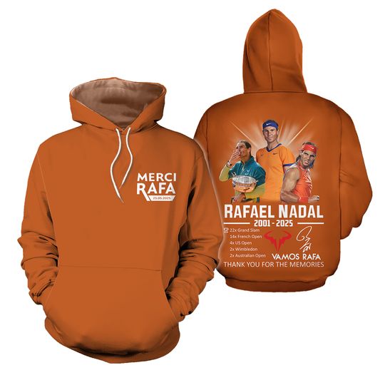 Rafael Nadal 2001 - 2025 3D Hoodie