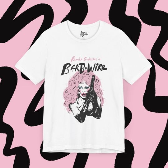 Pamela Anderson Barb Wire 90s Movie T-Shirt Graphic Nostalgia Tee
