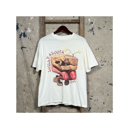 Lollapalooza 1995 Tour T-Shirt Double Sided Vintage Style Concert Tee