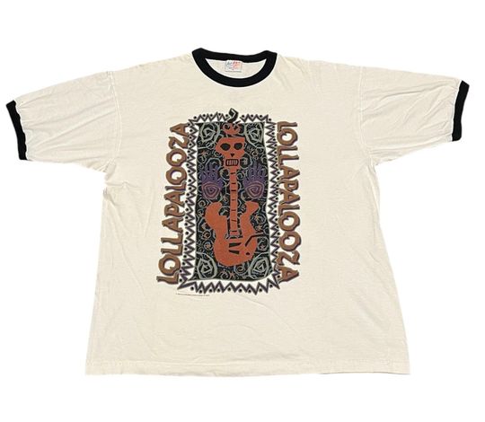 Vintage 90s Lollapalooza T-Shirt Retro Music Festival Graphic Tee