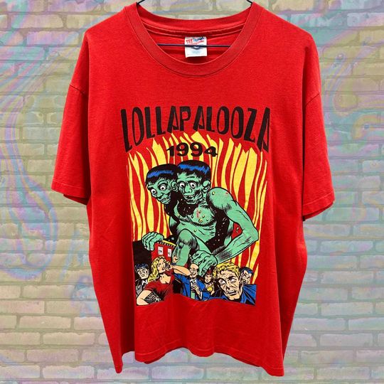 Lollapalooza 1994 Alternative Festival T-Shirt Artist Lineup Graphic Tee