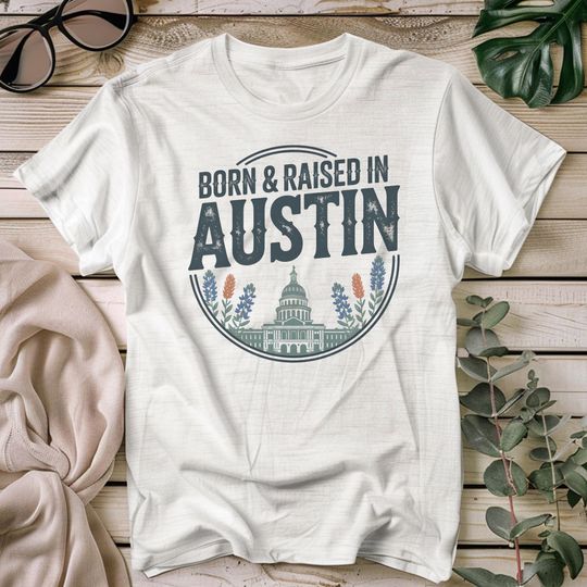 Texas Pride Austin Souvenir Tee – Born and Raised Vintage Western Graphic Shirt