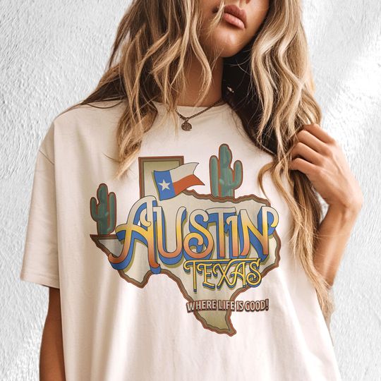 Vintage Austin Texas Tee – Unisex Comfort Colors Country Music Gift Shirt