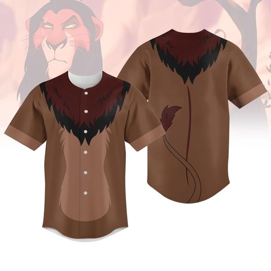 Scar Baseball Jersey – Lion King Villain Shirt for Halloween & Cosplay Fans