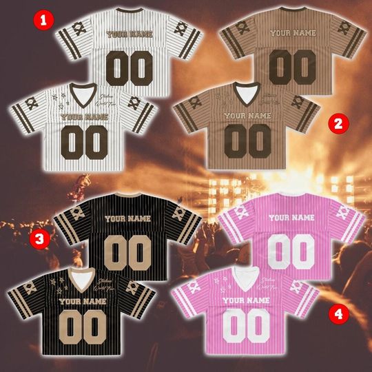 Customized Stadium Tour Print Stripe Mesh Crop Top Football Jersey, Custom Name Number XX 2025 Concert Team Jersey, Gameday Tee