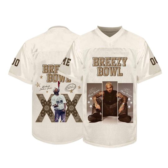 Breezy Bowl Football Jersey, Chris Brown Shirt