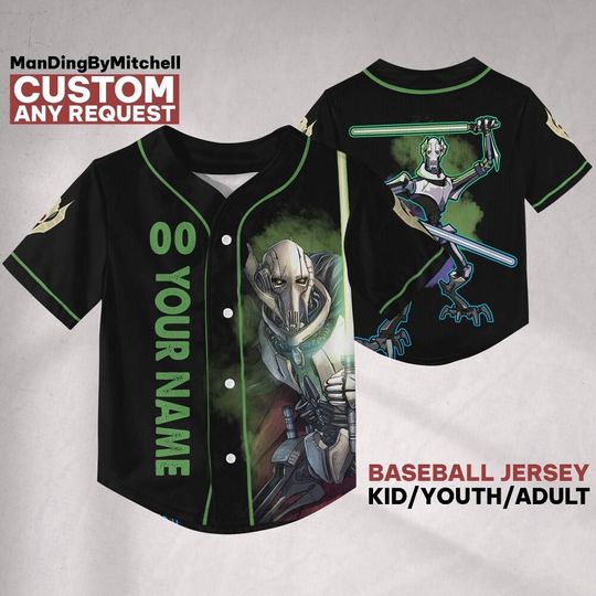 Custom General Grievous Baseball Jersey – Matching Star Wars Outfit for Kids & Adults