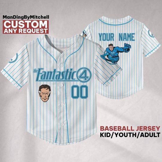 Custom Fantastic Four Mister Fantastic Jersey – Reed Richards Comic Shirt for Fans