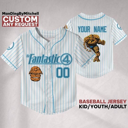 Custom The Thing Jersey – Personalized Fantastic Four Comic Shirt for Fans