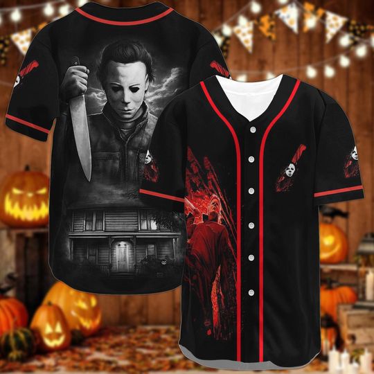 Michael Myers Baseball Jersey Youth Adult Horror Halloween Shirt