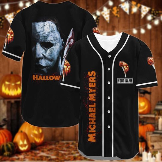 Personalized Michael Myers Baseball Jersey Halloween Scary Movie Shirt