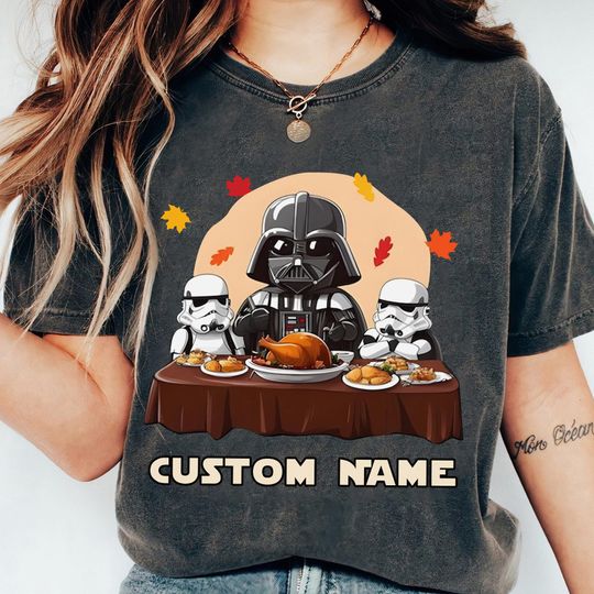 PersonalizedStar Wars Thanksgiving T-Shirt, Disney Thanksgiving Shirt, Family Fall, Thankful Shirt, Dinner Tee