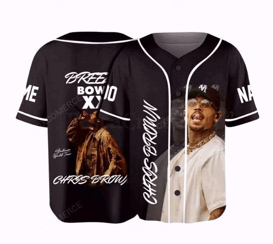 Chris Brown Breezy Bowl XX Baseball Jersey  Breezy Fan Edition Shirt