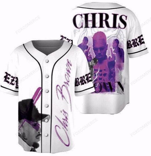 Breezy Bowl XX Tour Jersey  Retro Chris Brown Concert Graphic Shirt