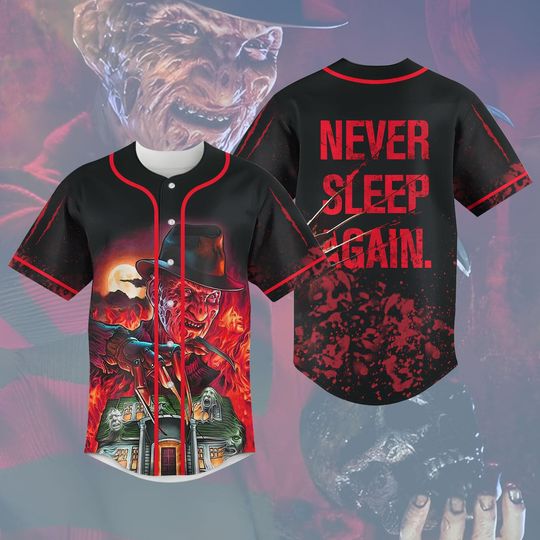 Men’s Freddy Krueger Halloween Jersey – Nightmare on Elm Street Shirt