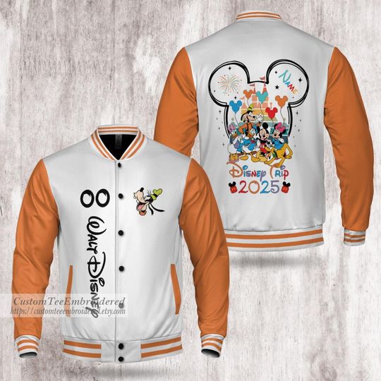Custom Disney Varsity Jacket, Unique Character Uniform, Adult Baseball Team Outfit