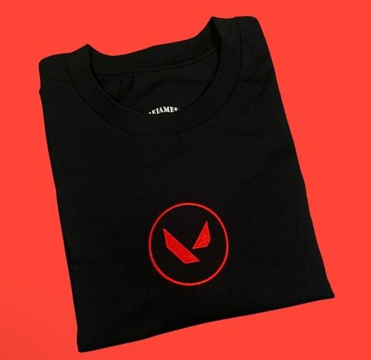 Valorant Logo Embroidered Hoodie & T-Shirt – Gaming Apparel for Fans