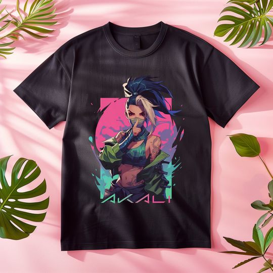 Akali Graphic T-Shirt – League of Legends Heavy Anime Streetwear