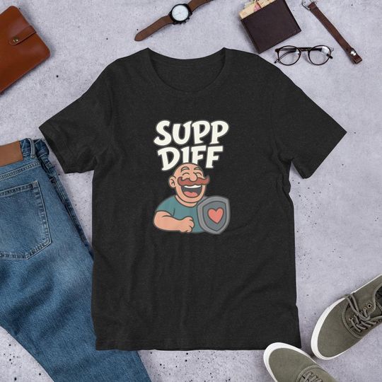 SUPP DIFF T-Shirt – Braum Support Main League of Legends Unisex Gamer Tee