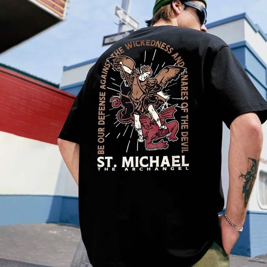 St Michael T-Shirt, The Archangel Graphic Tee