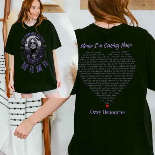 2 side Mama I'm Coming Home Ozzy Osbourne Metal Legend 1948-2025 shirt KV38416