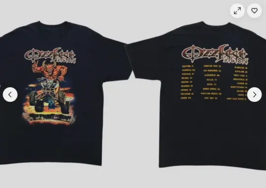 New 2004 Ozzy Osbourne Ozzfest Tour Gift For Fans Unisex TShirt 2 sides