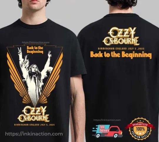 Ozzy Osbourne Back To The Beginning Tour 2025 2 Sided Shirt - Copy