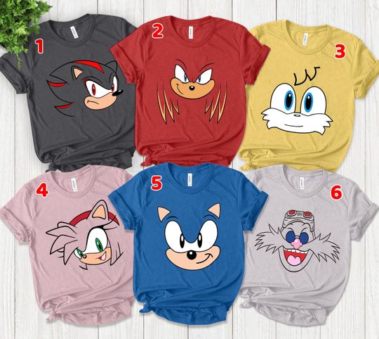 Sonic the Hedgehog Shirt, Sonic Shirt, Sonic Birthday Shirt, Sonic Group Matching Shirt, Sonic Family Party Shirt
