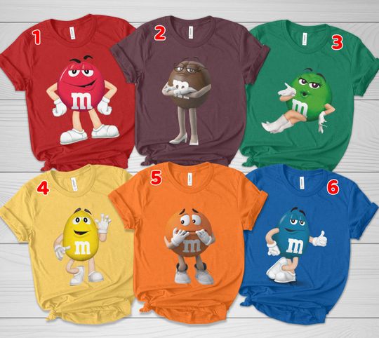 m&m candies shirt, m and m matching family shirt,group chocolate shirt,halloween candy cosplay costumes, halloween m m family costume