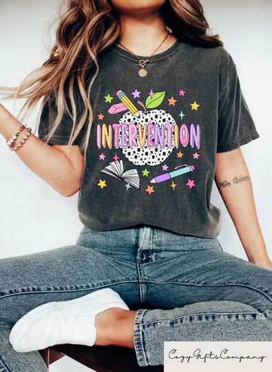 Retro Interventionist Shirt, School Staff Tee, Back to School Office Squad Gift