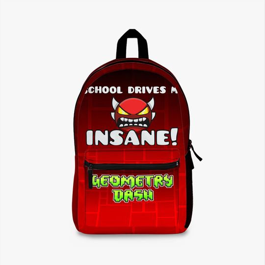 Geometry Dash Backpack, Trendy Student Bag, Gamer School Backpack, Fun Kids Backpack, School Bag