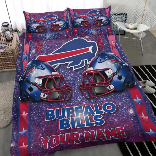 Buffalo Bills Star Wall Personalized Fan Bedding Set
