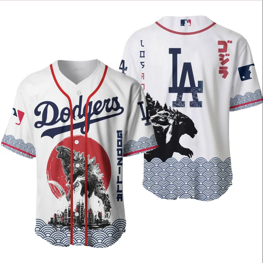 god zilla x Los Angeles Dodger Japan Edition 2025 Baseball Jersey