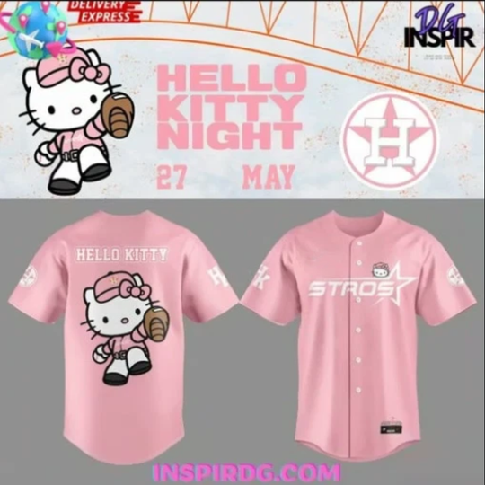 Hou*ston As*tros The Next Fron*tier X Hello Kitty 2025 Baseball Jersey